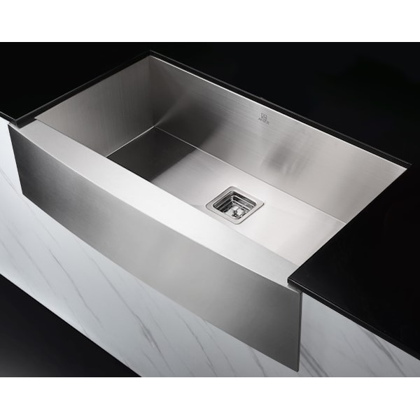 Elysian Farmhouse 36 Kitchen Sink With Faucet In Polished Chrome